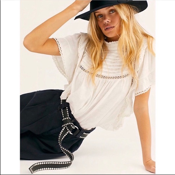 *SOLD* Free People NWT Le Femme Ruffle Lace Trim - Picture 2 of 5